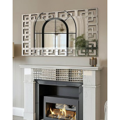 Artloge Декоративное настенное зеркало большое 120 x 70 см, гостиная зеркало серебро прямоугольное зеркало прихожая современное высококачестве