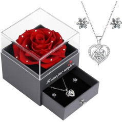 Eaprala I Love You Forever, Королевская роза в ожерелье и серьгах, подарки для женщин, вечная роза на день рождения, юбилей, день матери, подарок для мат