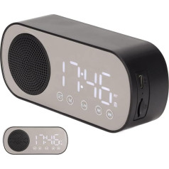 Цифровой будильник Yoidesu, радио-будильник, большой светодиодный экран, портативный двойной будильник с BT динамиком, несколько режимов воспр