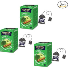 DEU | London Fruit® | Apple-Cinnamon Tea без кофеина | Чай с пряным вкусом яблока и корицы - 3 x 20 чайных пакетиков (120 г)
