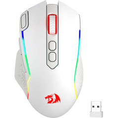 Redragon M810 Pro Wireless Gaming Mouse, 10000 DPI проводная/беспроводная мышь с кнопкой Quick Fire, 8 макро-клавишами, 45 часов непрерывной работы и RGB-подсветкой для П