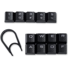 HUYUN Cherry MX Key Switch FPS & MOBA Gaming Keycaps Backlit Keycaps Replacement for Corsair Gaming Keyboards (13 Keys, Black)