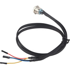 Kafuty PC Power Reset Switch Computer Power Button Cable LED Cable Wire Kit Assembly for Computer (Blue)