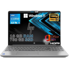HP, Ноутбук Notebook 250 G9 Silver, Intel Core i5 12-го поколения 4.4 ГГц, 16 ГБ ОЗУ, 750 ГБ SSD, 15.6