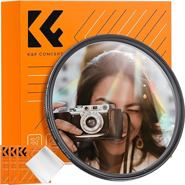 K&F Concept Nano B-Series Prism Filter 58 mm Colourful Starlight Brushed Anamorphic Filter