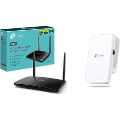 TP-Link Archer MR550 Маршрутизатор 4G+ Cat6 300 Мбит/с, Wi-Fi AC1200 Dual Band & RE330 WLAN Amplifier Repeater AC1200