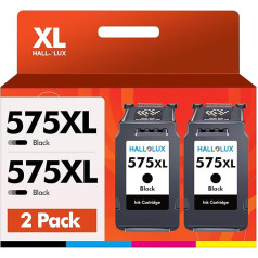 HALLOLUX PG-575XL черный, 575XL картриджи для принтеров Совместимость с Canon 575 картриджи для PIXMA TS3550i TS3551i TR4750i TR4751i (упаковка из 2) черный