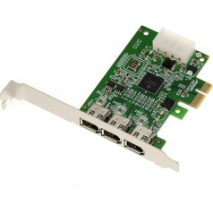 KALEA-INFORMATIQUE PCIe x1 Карта с 3 Firewire 400 Ieee1394a 6 точечными портами Чипсет TI XIO2213B