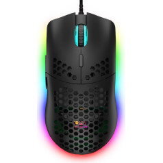 Ziyoulang Проводная игровая мышь 69G Honeycomb Shell, легкая мышь с 6400 DPI, 6-кнопочная программируемая игровая мышь USB