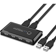 chenyang USB 2.0 KVM Sharing Switch Selector 2 компьютер совместного использования 4 USB устройств для клавиатуры мыши сканера принтера