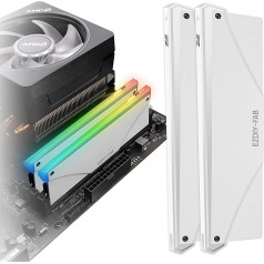 EZDIY-FAB 5 В ARGB памяти RAM Cooler DDR радиатор для DIY PC Game MOD DDR3 DDR4 (Совместимость с ASUS Aura Sync, GIGABYTE RGB Fusion и MSI Mystic Light Sync)-Белый 2 Pack-PI061