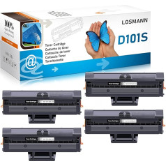 LOSMANN 4x Тонер Совместимость с Samsung MLT-D101S/ELS MLT-D101S ML-2161 для Samsung SCX-3405F SCX-3405FW SCX-3405W SF-760P ML-2160 ML-2162 ML-2164 ML-2164W ML-2165 ML-216, M5W ML-2168 SCX-3400