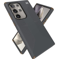 Чехол Speck Samsung Galaxy S24 Ultra, защита от падений, захват, устойчивый к царапинам, мягкий чехол для мобильного телефона, Presidio2 Grip, антрацитовый серы