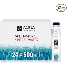 AQUA CARPATICA 500 мл x 24 Негазированная вода Премиум класса, натуральная минеральная вода, с природными электролитами, 100% переработка, без бисфено