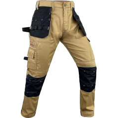 NOTUS Мужские тактические рабочие брюки с несколькими карманами Cordura на коленях Усиленные рабочие брюки