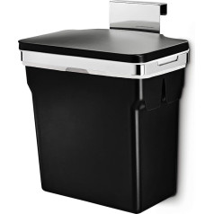 simplehuman CW1643 Контейнер для мусора 10 л, полированная сверхпрочная стальная рама, Ш 29,7 см x В 36,3 см x Г 22,0 см