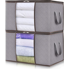 Lifewit 120L мешок для хранения одеял, большая коробка для хранения с крышкой, хранение одежды, коробки для переезда с усиленной ручкой для одежд