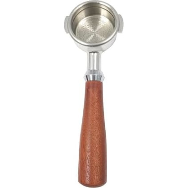 ZAIED 58 мм Портативный фильтр для кофе без дна, фильтр-портфель из нержавеющей стали с многоразовой корзиной для фильтра и деревянной ручкой,