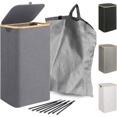 Корзина для белья с крышкой - 86 л большая корзина для белья с ручками и съемными мешками для белья, складная корзина для белья для спальни, в