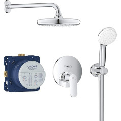 GROHE Eurosmart Cosmopolitan 25219001 Душевая система скрытого монтажа с Tempesta 210 (экономия воды, 2 типа струи, автоматическая лейка и ручной душ), круглая, хро