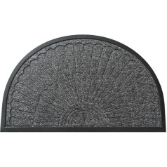 Pinkrin Дверной Коврик Открытый 50 x 80 Моющийся, погодоустойчивый, нескользящий, высококачественный половик Полукруглый Открытый и Крытый Эсте