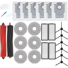 Набор аксессуаров LOVECO из 25 предметов для робота-пылесоса Roborock Qrevo Master, 2 основные щетки, 4 фильтра HEPA, 6 салфеток, 6 мешков для сбора пыли, 6 боко