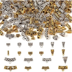 PH PandaHall PandaHall Тибетские железные бусины, полые изогнутые трубчатые кронштейны, подвески, соединительные звенья для DIY европейских чармов, б