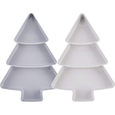 TOYANDONA 2 Pack Рождественские Закуски Пластиковые Рождественская Елка Закуски Dipping Лоток Украшения Партии Пластины для Рождественских Праздни