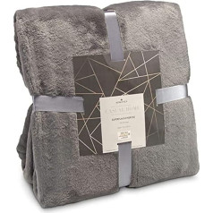 Одеяло Römer Wellness Super Fleece Blanket Grey - 150 x 200 см, 320 г/м², мягкое, пушистое, антистатическое, круглый год в качестве одеяла