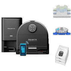 Робот-пылесос Rowenta RR9695 X-Plorer Series 240+ AI, модель для животных и аллергиков, очень большая электрическая щетка для животных, вибрирующая швабра, 