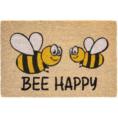 CSN Придверный коврик Кокосовый коврик для помещений 40 x 60 см (Bee Happy Bee)