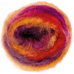 Rico Essentials Super Kid Mohair Loves Silk Print, цвет 5 Fire, радужная кружевная пряжа из супер кид мохера и шелка для вязания и крючком, кружевная шерсть Размер иг