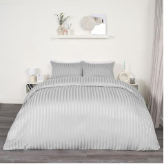 OHS Двуспальная кровать сатин полоса микрофибра двойной пододеяльник комплект ультра мягкий декоративный роскошный пододеяльник с наволо