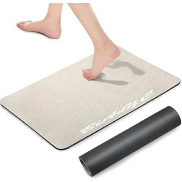 BiAnYC Комплект из 2 впитывающих ковриков для ванной, нескользящий и легкий в уходе с ультратонкой резиновой основой, подходит как 15,7 x 23,6 дюйм