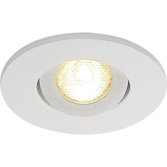 SLV NEW TRIA DL Round Set, 2.2, Power LED Ceiling Recessed Downlight 3000 K 30 Degrees, With Driver Clip Feathers White 113971