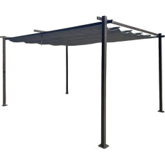 Jet-line Gazebo Gazebo Luxor 3x4m KD Anthracite / Антрацит Самостоятельная сборка солнцезащитного навеса