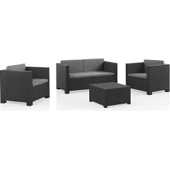 Комплект садовой мебели для улицы WellHome Black
