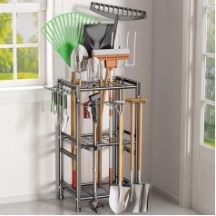 CICUFY Садовый инструмент организатор хранения металлический двор инструмент организатор сверхмощный стенд с дополнительными крючками до 35