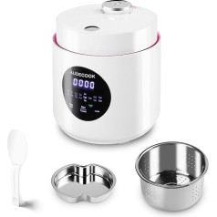 Audecook Rice Cooker Small [1.5 L], вставка-пароварка из нержавеющей стали с антипригарным покрытием, мультиварка, мини-повар с низким содержанием сахара,