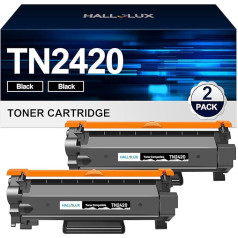 Hallolux Тонер-картридж TN2420 TN2410 Совместимость с Brother MFC L2710DW MFC-L2710DN HL-L2350DW HL-L2375DW DCP-L2530DW HL-L2310D HL-L2370DN MFC-L2730DW для Brother TN-2420 TN-2410 (2 черный, 2 черный, пакет)