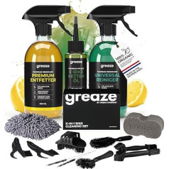 Greaze E-Bike Chain Oil Bicycle Cleaning Set - High-Quality Ebike Chain Care - Bicycle Chain Oil Ebike for Sustainable Lubrication (E-Bike Chain Oil Cleaning Set Expert)