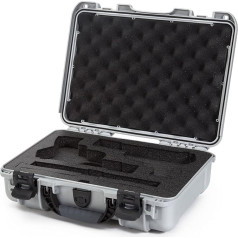 Nanuk 910 Waterproof 2UP Classic Pistol Hard Case - Silver