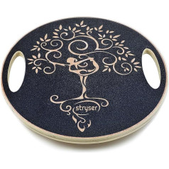 Stryser Wooden Balance Board - тренажер баланса, спиннер для физиотерапии, включая терапевтический гироскоп, воббл борд 39,5 см