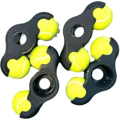 4 Pieces Indoor Cycling Snap Feet Adapter with 8 Tennis Balls, Stability Accessories for Smart Bike Resistance Trainer, Resistance Trainer, Exercise Bike, Indoor Training Equipment