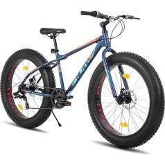 Горный велосипед Hiland 24/26 дюймов для мальчиков и девочек, 7-скоростной горный велосипед, двойной дисковый тормоз, пляжный и снежный велосипе