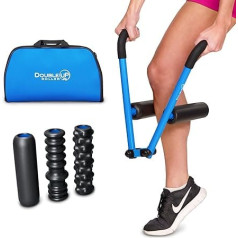 DoubleUP Roller - массажер для глубокого воздействия на больные и твердые мышцы - легче и быстрее, чем обычные поролоновые валики, миофасциальный р