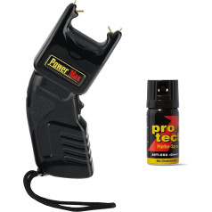 Электрошокер Protect Pepper Spray Anti-Dog + Stun Gun Power Max 500,000 V Stun Gun Approved in Germany ESP Euro Security Products Taser with 2 x 9 V Batteries