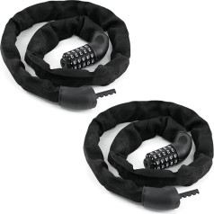 Rwotlls велосипед цепи замок, тяжелый долг противоугонной велосипед цепи замок с 5 цифр сбрасываемый комбинации 100 см длинный безопасности вел