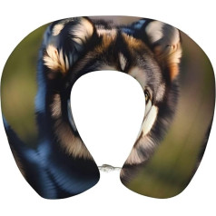 Подушка для путешествий JIUTY Lovely Husky, подарок, лучшая подушка для шеи из пены с эффектом памяти, подголовник, мягкая подушка для сна