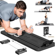 XCSCUK Pilates Reformer Board Set, многофункциональная доска для упражнений для мышц живота, тренажер для планки, автоматический отскок, доска для ролико